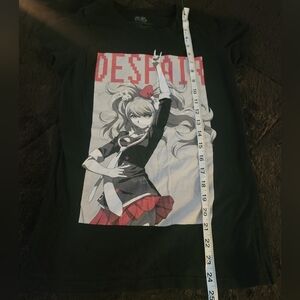Black Graphic T-Shirt with Anime Design